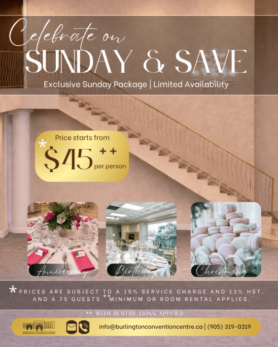 Sunday Wedding Venue Promo