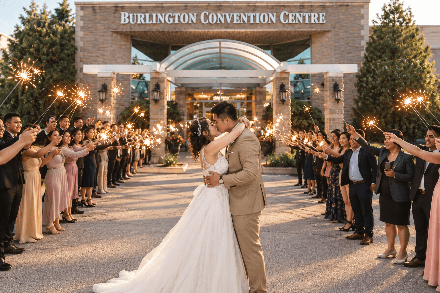 outdoor wedding photo burlington
