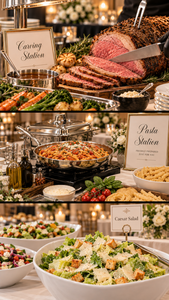 Elegant Three Tier Banquet Buffet