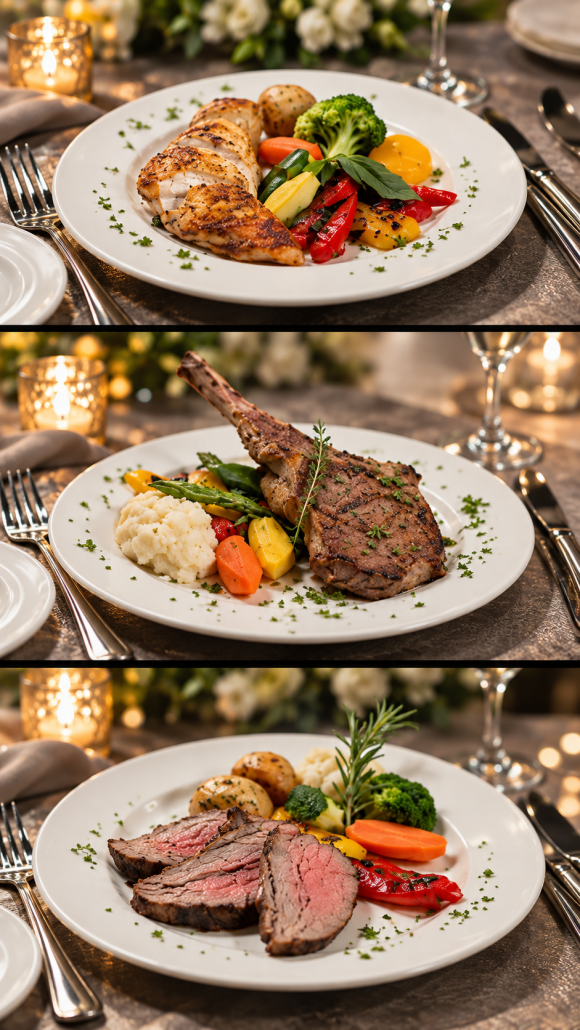 Luxurious Three Course Gourmet Feast